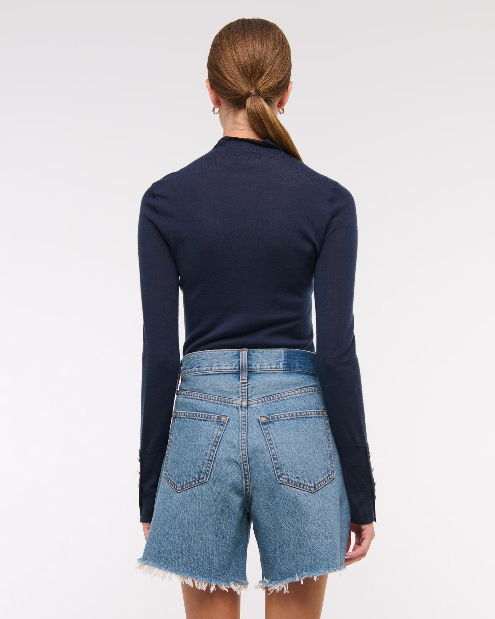 Abercrombie & Fitch High Rise Loose Short In Medium