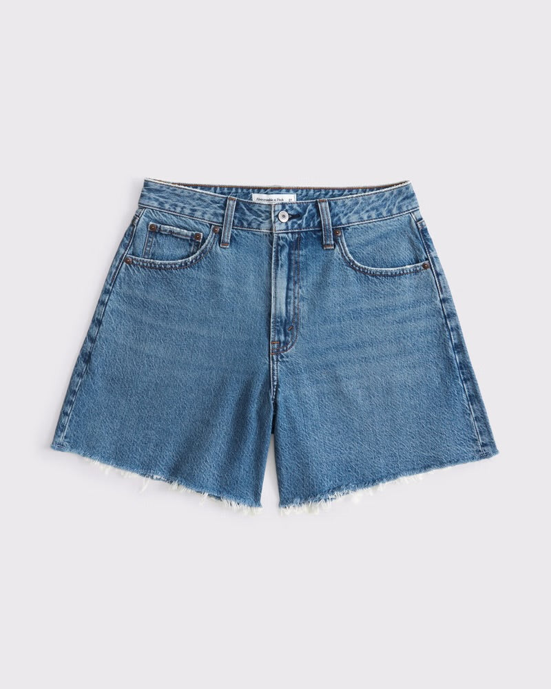 Abercrombie & Fitch Curve Love High Rise Loose Short In Medium