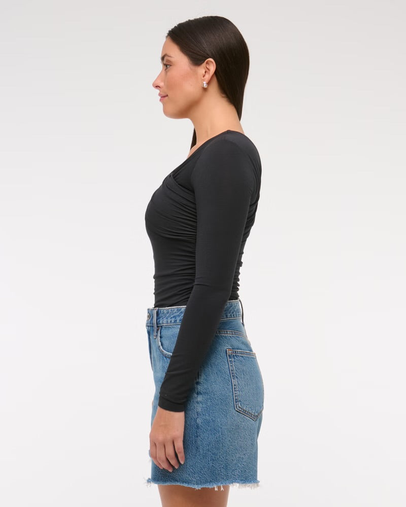 Abercrombie & Fitch Curve Love High Rise Loose Short In Medium